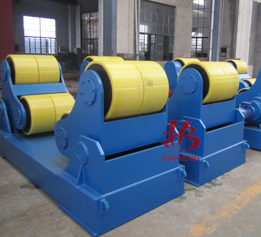 Special widened welding rotator self aligned tank roller